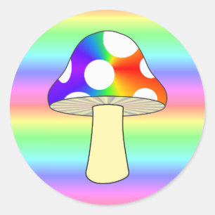 Sticker Rond Cute Magique Arc-En-Ciel