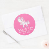 Sticker Rond Cute magique Unicorn Merci (Enveloppe)