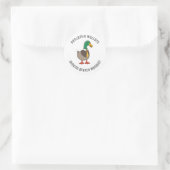 Sticker Rond Cute Mallard Duck White Collar Necktie Manager (Sac)