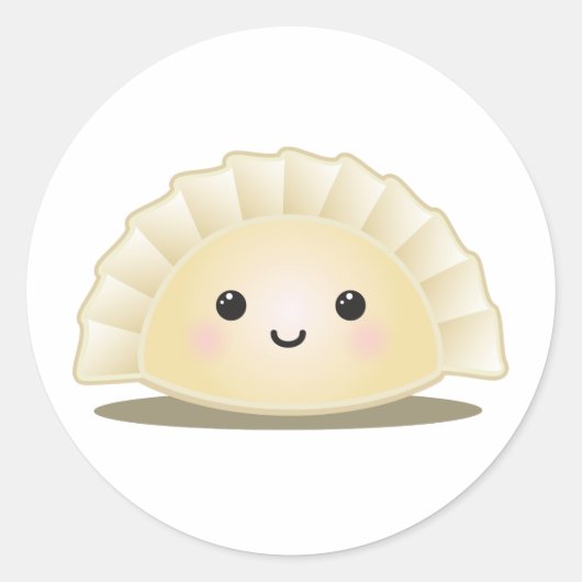 Sticker Rond Cute Mandu coréen (Devant)