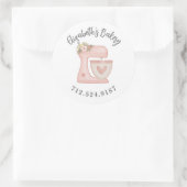 Sticker Rond Cute Mélange de gâteau Boulangerie (Sac)