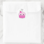Sticker Rond Cute Merci Cupcake (Sac)