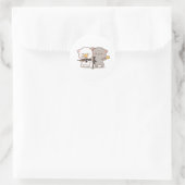 Sticker Rond Cute Mochi Peach Cat (Sac)
