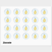 Sticker Rond Cute Modern Lemon Merci Entreprise Texte (Feuille)