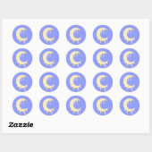 Sticker Rond Cute Moon (Feuille)