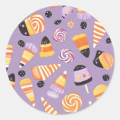 Sticker Rond Cute Motif Candycorn (Devant)