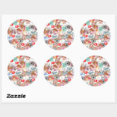 Sticker Rond Cute Motivational – Positive Quote Kawaii  (Feuille)