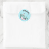Sticker Rond Cute Narwhal (Sac)