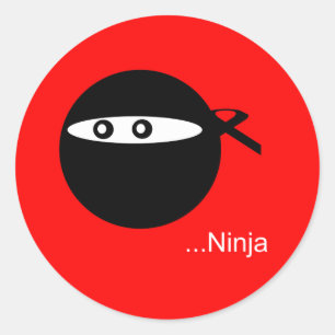 Sticker Rond Cute Ninja