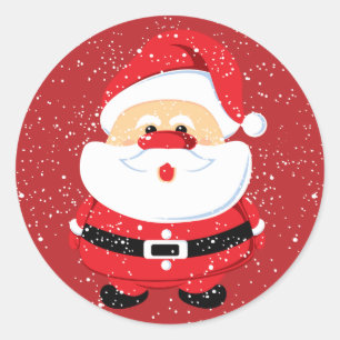 Sticker Rond Cute Noël du Père Noël