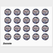 Sticker Rond Cute nuage fleur marguerite extrait de vanille art (Feuille)