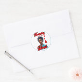 Sticker Rond Cute Nurse Pinup_ C'est dans mon sang (Enveloppe)