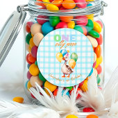 Sticker Rond Cute One Silly Goose Blue Boy 1er anniversaire