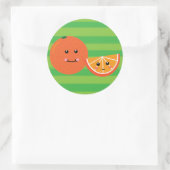 Sticker Rond Cute Orange (Sac)
