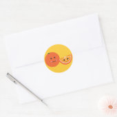 Sticker Rond Cute Orange (Enveloppe)