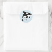 Sticker Rond Cute Orca / Baleine tueuse (Sac)