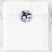 Sticker Rond Cute Orca / Baleine tueuse (Sac)