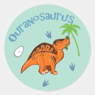 Sticker Rond Cute Ouranosaurus