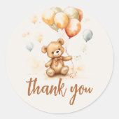 Sticker Rond Cute ours neutre (Devant)