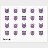 Sticker Rond Cute Owl (Feuille)