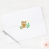 Sticker Rond Cute Owl (Enveloppe)