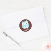 Sticker Rond Cute Owl | Amusant marié (Enveloppe)