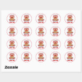 Sticker Rond Cute Pancakes Aux Fraises (Feuille)