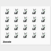 Sticker Rond Cute Panda (Feuille)