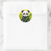 Sticker Rond Cute panda (Sac)