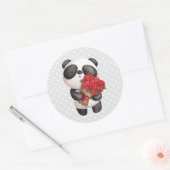 Sticker Rond Cute Panda (Enveloppe)