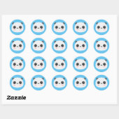 Sticker Rond Cute Panda (Feuille)