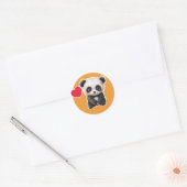 Sticker Rond Cute Panda (Enveloppe)