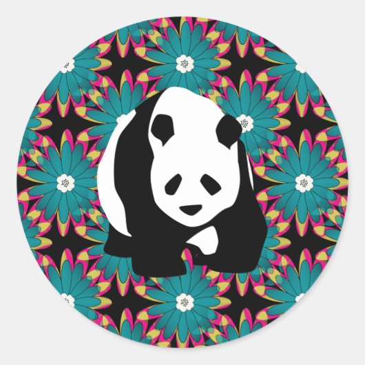 Sticker Rond Cute Panda Bear (Devant)