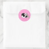Sticker Rond Cute Panda Bear Pnic (Sac)