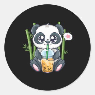 Sticker Rond Cute Panda Kawaii Anime Otaku Bubla japonaise Boba