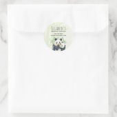 Sticker Rond Cute Panda Ours Cuddin Aquarelle Affaires (Sac)