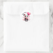 Sticker Rond Cute Panda - Saint Valentin - OXOX (Sac)