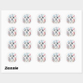 Sticker Rond Cute Pastel Chiot Dalmatien - Anniversaire (Feuille)