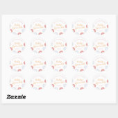 Sticker Rond Cute Pastel Pink and Blue Donuts bébé Saupoudrer (Feuille)