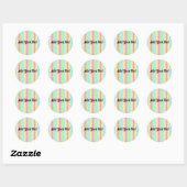 Sticker Rond Cute Pastel Rainbow (Feuille)