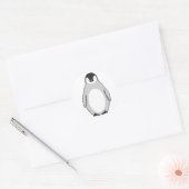Sticker Rond Cute Penguin (Enveloppe)