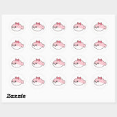 Sticker Rond Cute Pink Sakabambaspis (Feuille)