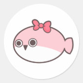 Sticker Rond Cute Pink Sakabambaspis (Devant)