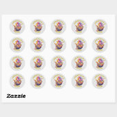 Sticker Rond Cute Pirate Ship Personalized  (Feuille)