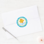 Sticker Rond Cute poisson d'or sous la mer Anniversaire (Enveloppe)