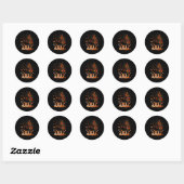 Sticker Rond Cute Pumpkin Gnomes Autumn Tree Fall Leaves (Feuille)