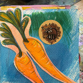 Sticker Rond Cute Raccoon Daisy Flower Art