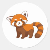 Sticker Rond Cute Red Panda (Devant)
