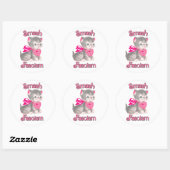 Sticker Rond Cute Rétro Kitten - Fascisme Smash (Feuille)