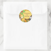 Sticker Rond Cute Safari Jungle Anniversaire (Sac)